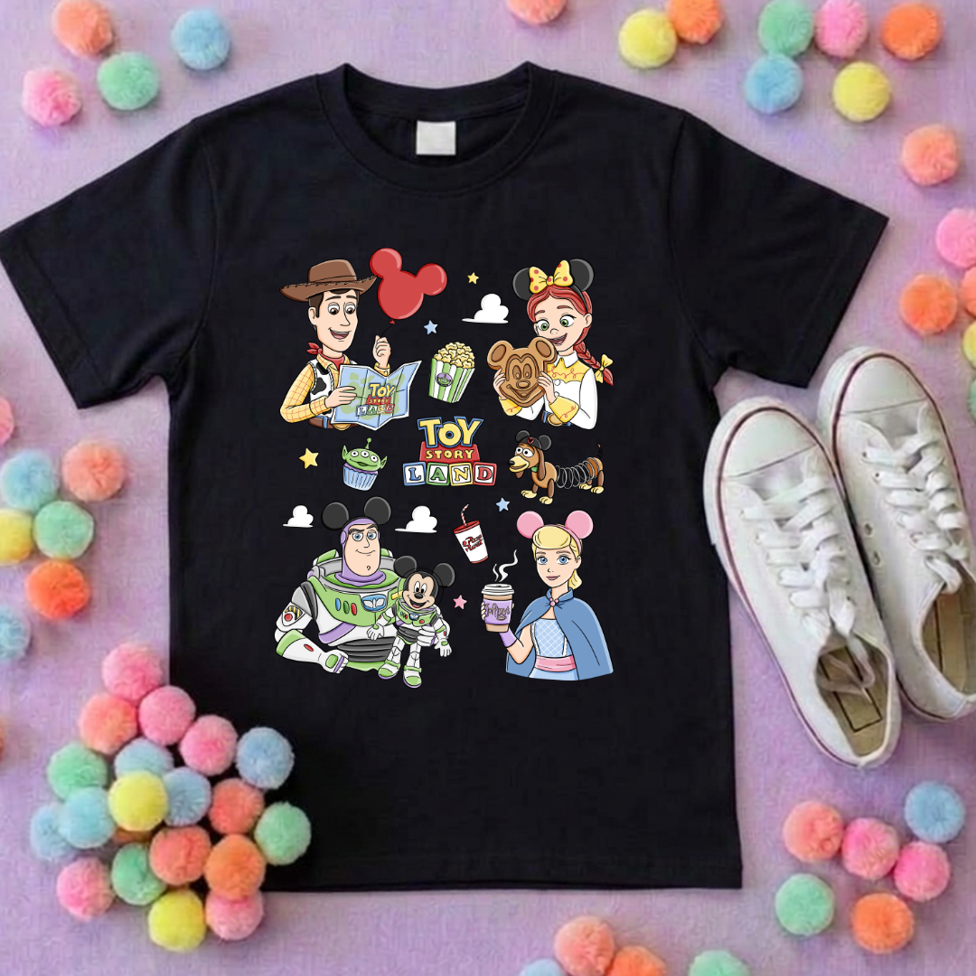Toys Story Besties Full Art Park Life T-Shirt, Ears, Florida, Orlando, Cruise Holidays T-Shirts, Holiday Outfits - Adults & Kids Sizes - Cotton T-Shirt
