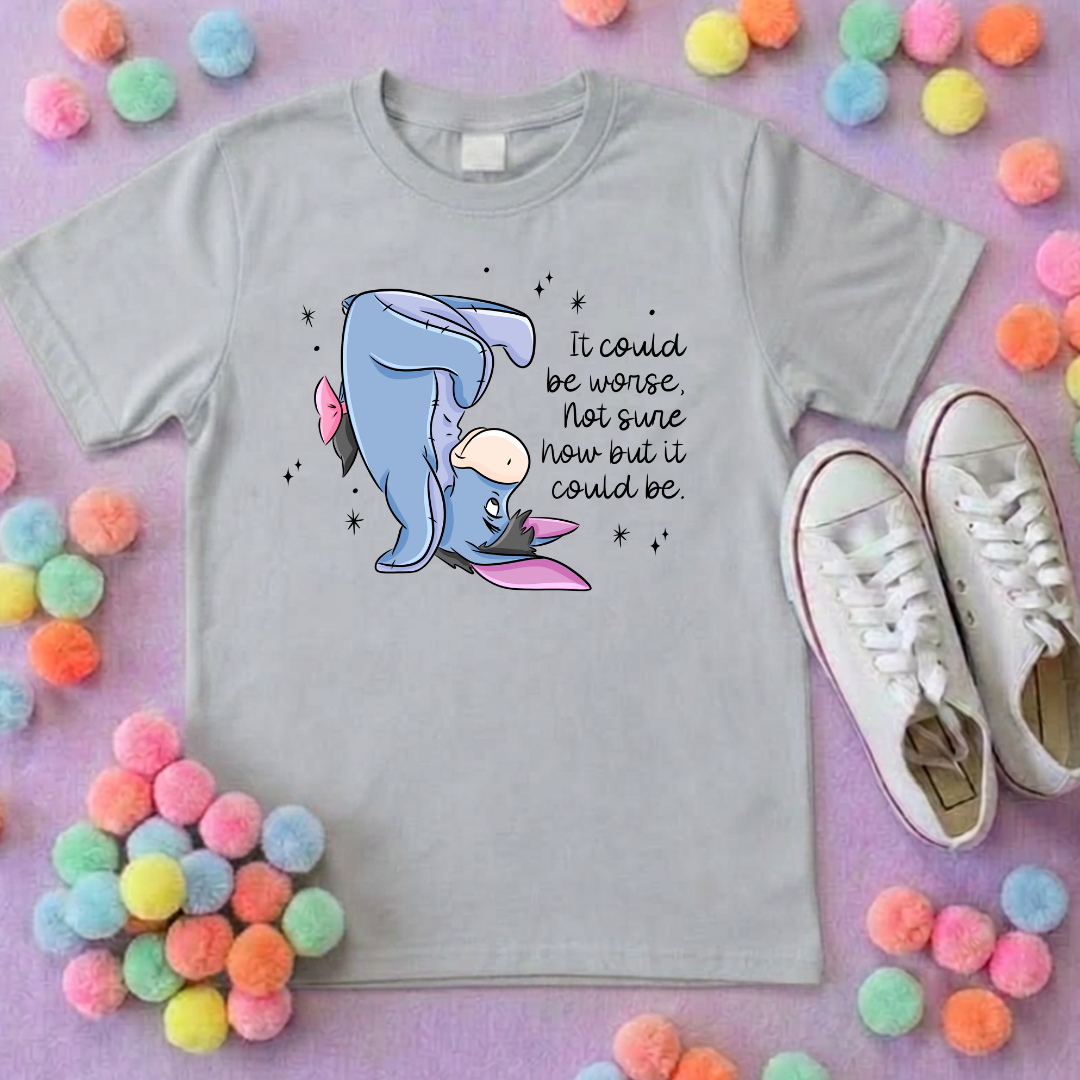 Could be Worse Eeyore Park Life T-Shirt, Ears, Florida, Orlando, Cruise Holidays T-Shirts, Holiday Outfits - Adults & Kids Sizes - Cotton T-Shirt