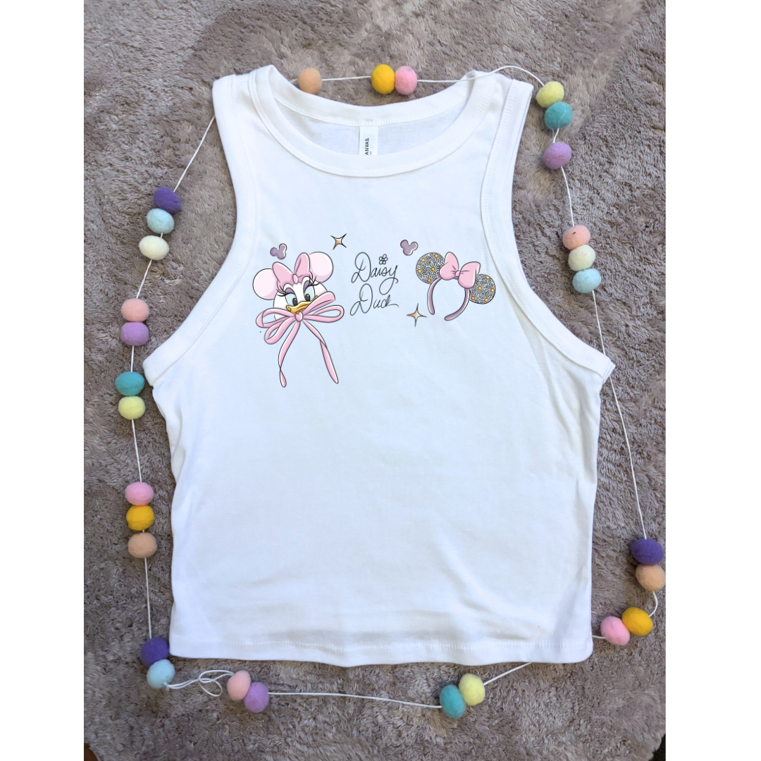 Magical Girlie Duck Bow Printed Vest, Florida, Orlando, Magical World - Adults & Kids Sizes