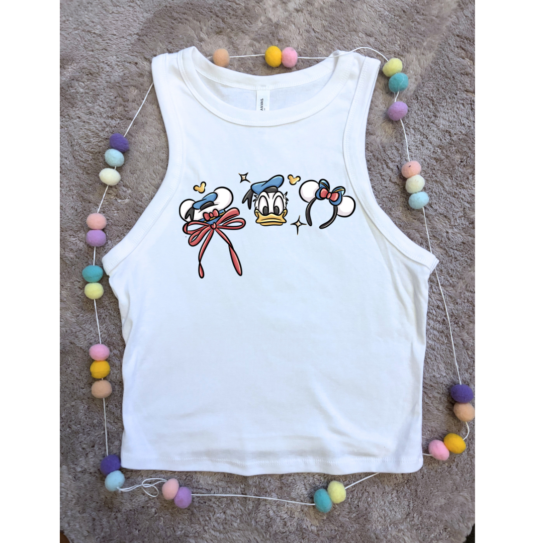 Magical Sailor Duck Bow Printed Vest, Florida, Orlando, Magical World - Adults & Kids Sizes