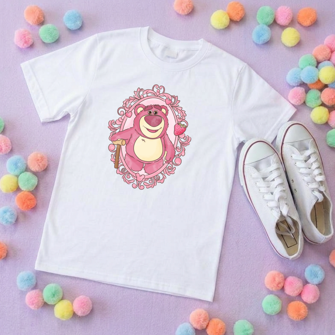 Strawberry Pink Bear, Lotso Toys, Sunnyside Daycare, Florida, Orlando, Magical World, Pink T-Shirts - Adults & Kids Sizes