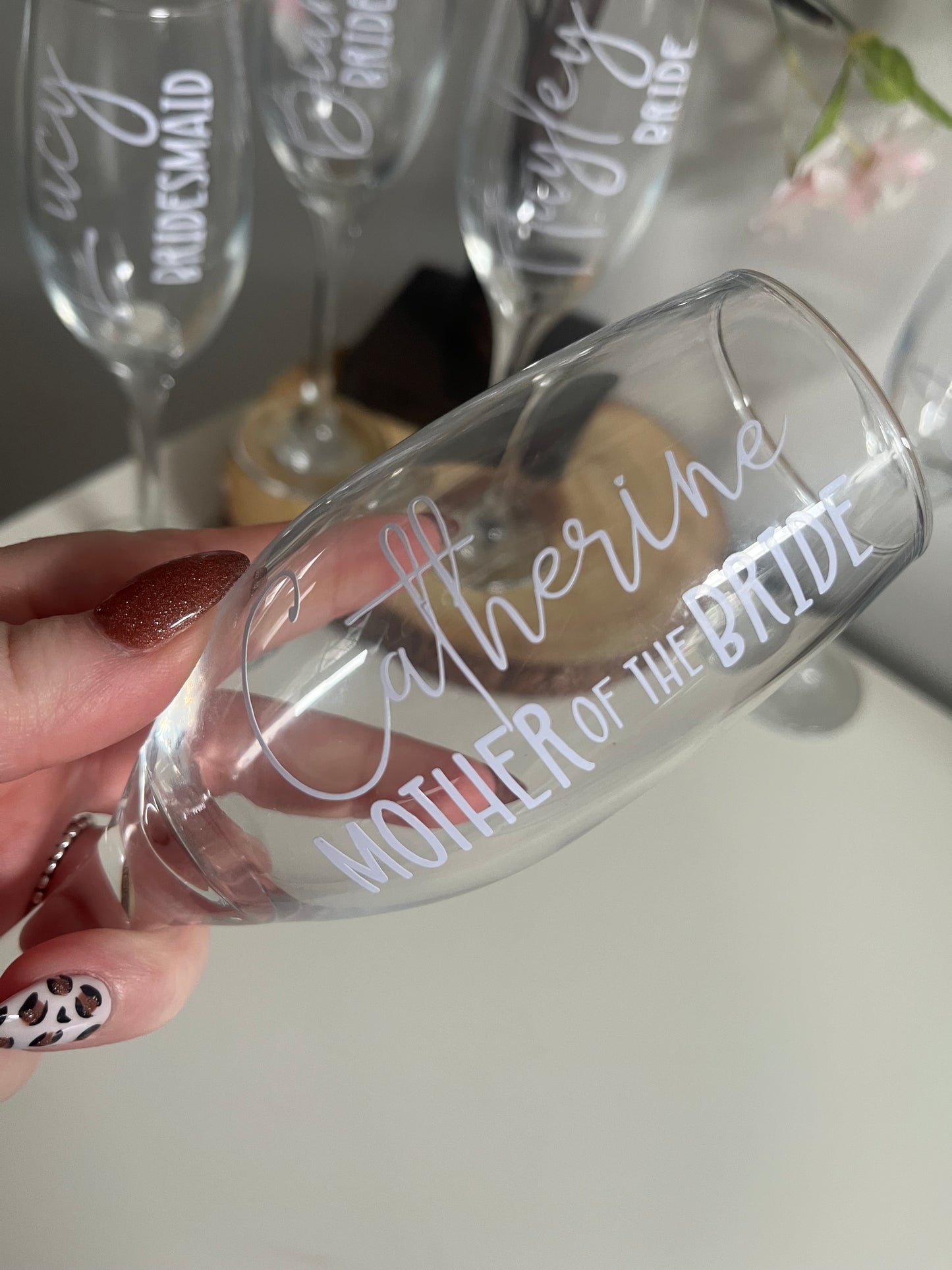 Bridesmaid Prosecco Flutes, Champagne Glasses, For Weddings, Bridesmaid Gifts, Personalised Wedding Favours