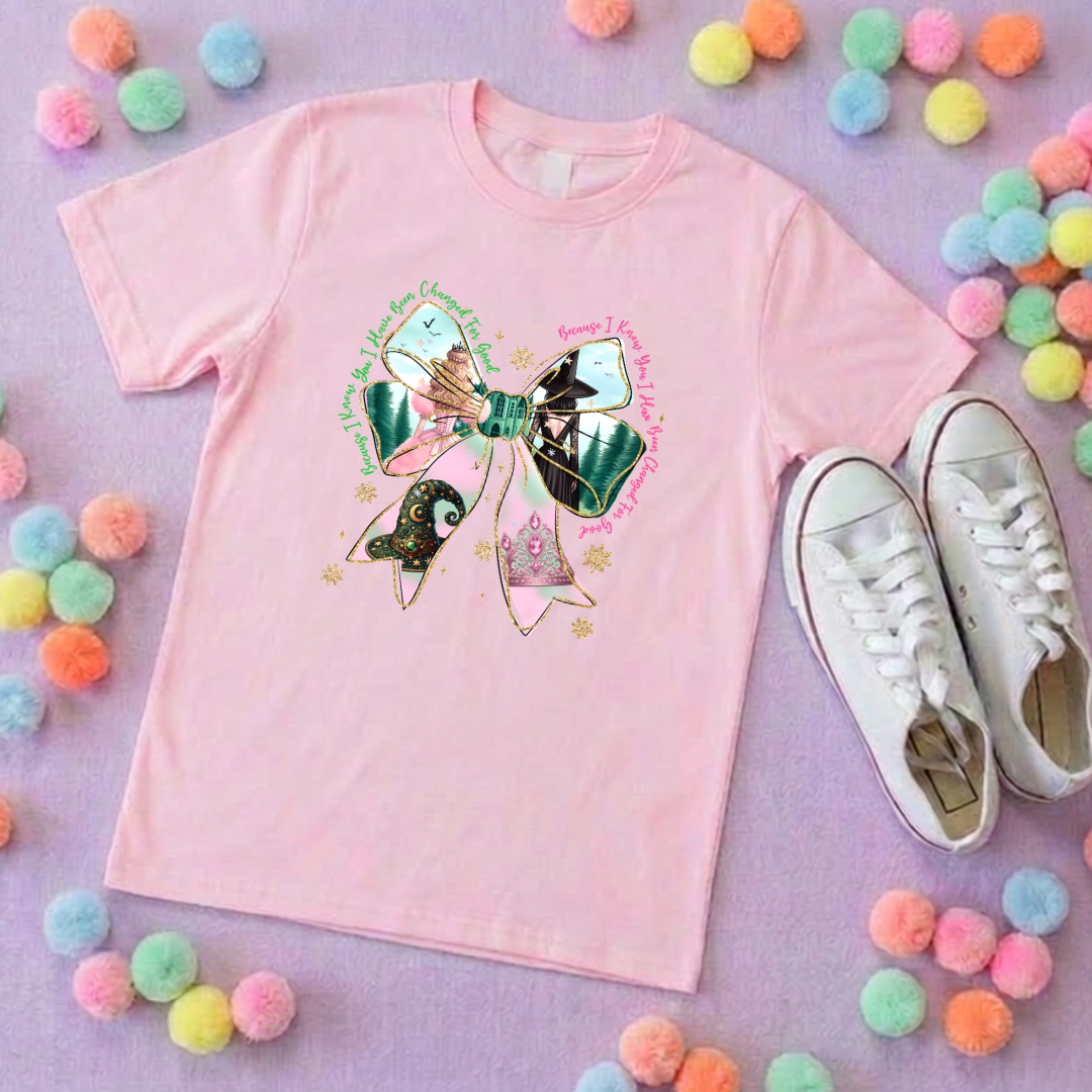 Wicked Witch Changed for Good Inspired Printed White T-Shirt, Changed for Good, Glinda, Elphaba - Adults & Kids Sizes - Cotton T-Shirt