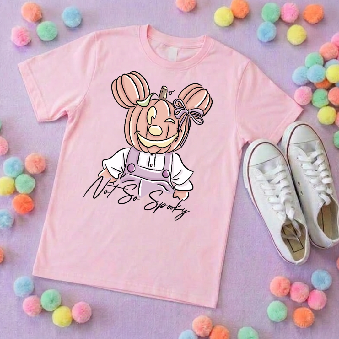 Pumpkin Scare Mouse T-Shirt, Ears, Florida, Orlando, Halloween T-Shirts, Pumpkin Halloween Outfits - Adults & Kids Sizes - Cotton T-Shirt