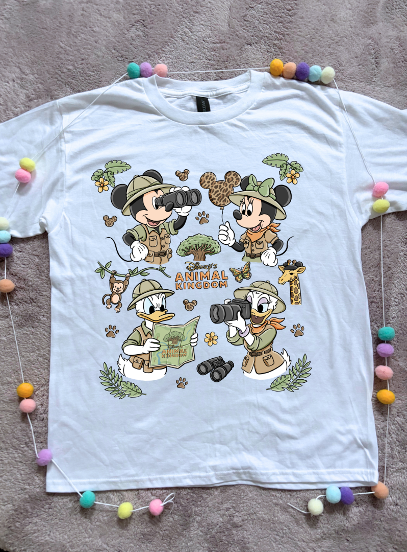 Animal Kingdom Full Art Park Life T-Shirt, Ears, Florida, Orlando, Cruise Holidays T-Shirts, Holiday Outfits - Adults & Kids Sizes - Cotton T-Shirt (Copy)