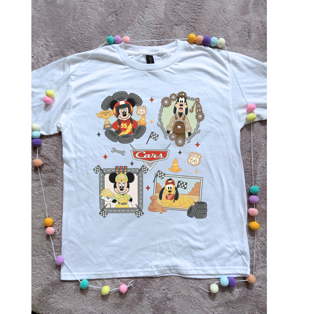 Cars Mouse Besties Park Life T-Shirt, Ears, Florida, Orlando, Cruise Holidays T-Shirts, Holiday Outfits - Adults & Kids Sizes - Cotton T-Shirt