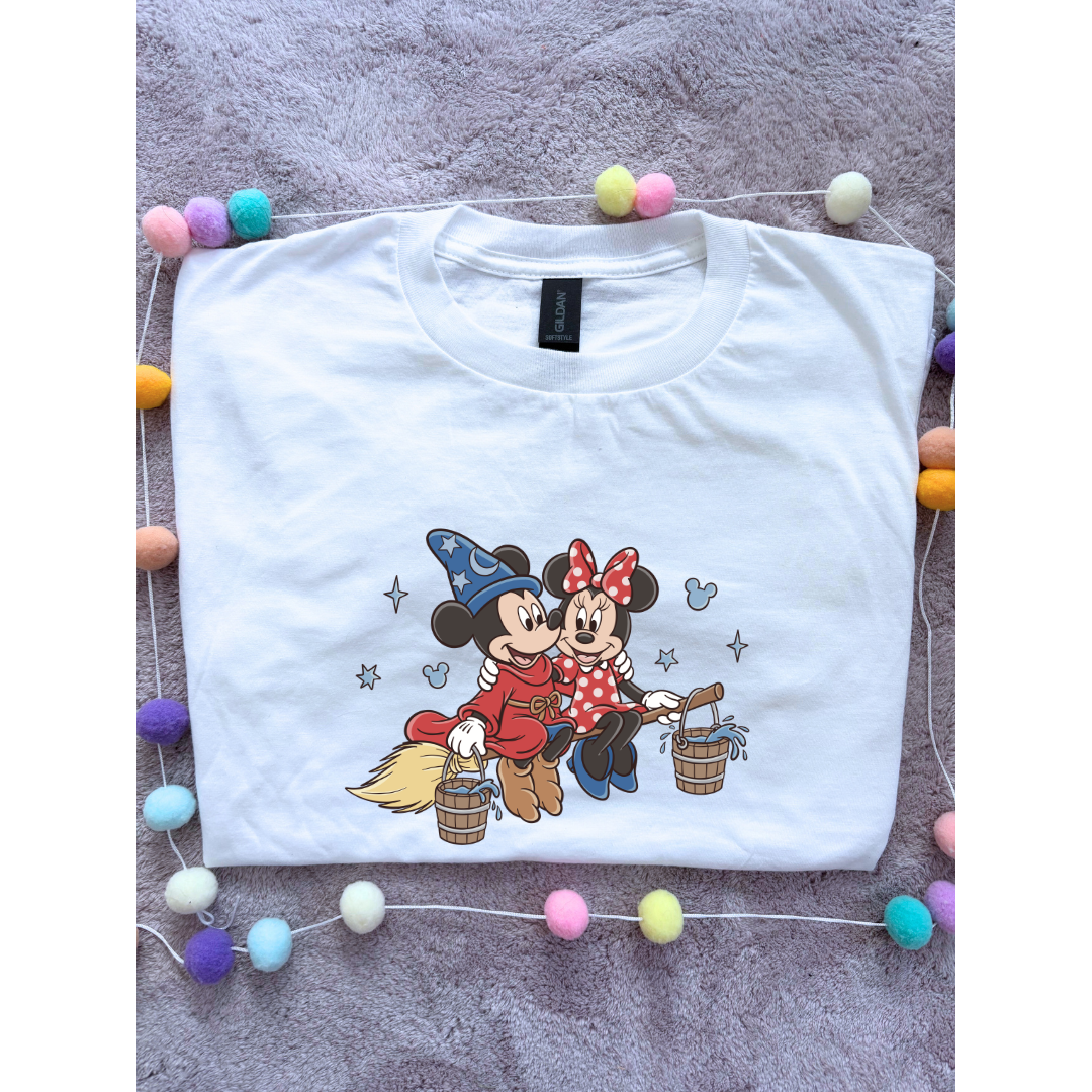 Magical Sorcerer and Minnie T-Shirt, Florida, Orlando, Magical World - Adults & Kids Sizes