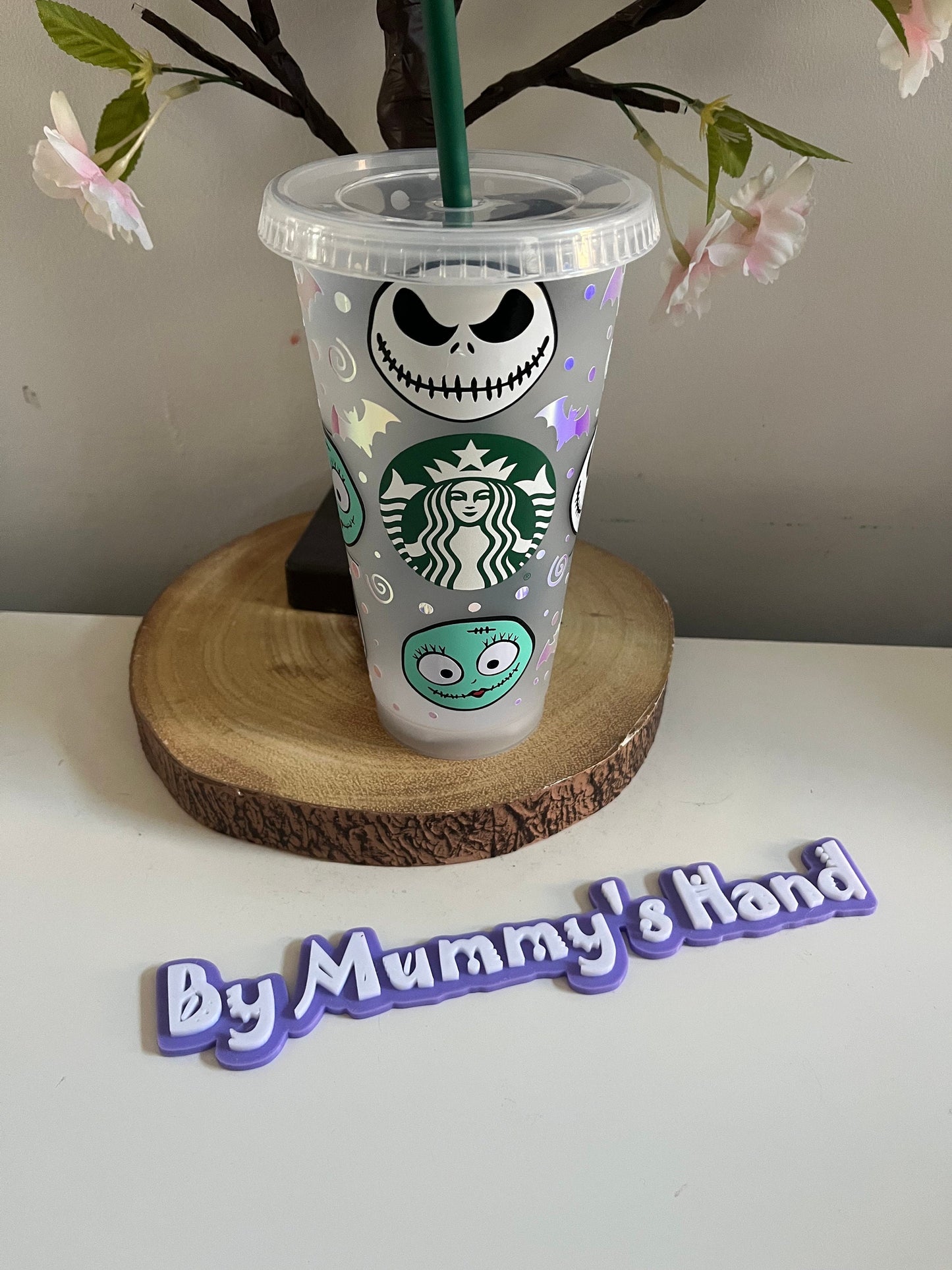 Personalised Starbucks Cold Cups, Nightmare Before Christmas, Pumpkin King Cold Cup, Jack Skellington NBC Decor, Jack and Sally, Iced Latte