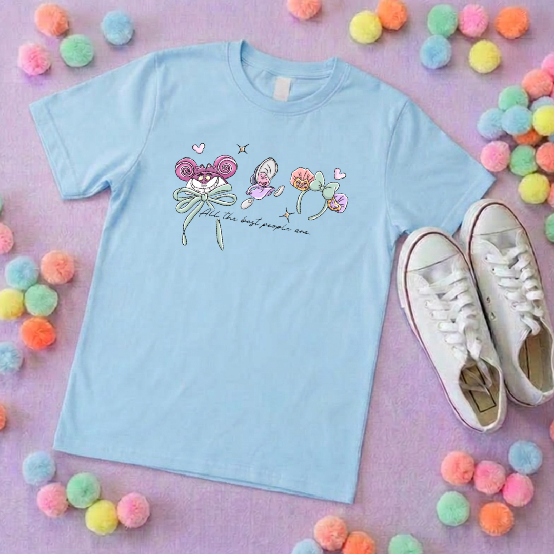 Alice, Smiley Cat Ears Inspired Ears T-Shirt, Florida, Orlando - Adults & Kids Sizes - Cotton T-Shirt