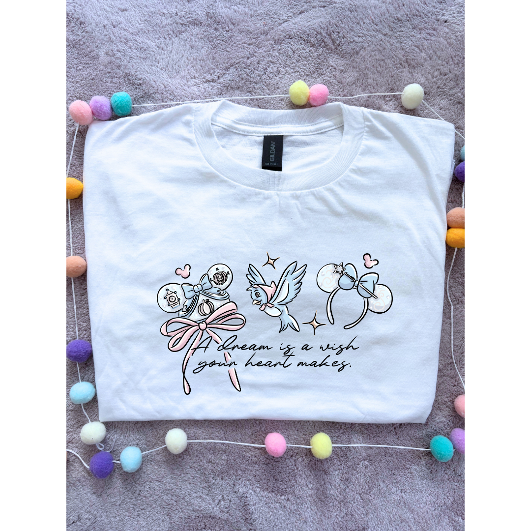 Ballgown Princess Inspired Printed T-Shirt, Princess Movie, Mouse Ears, Princess- Adults & Kids Sizes - Cotton T-Shirt