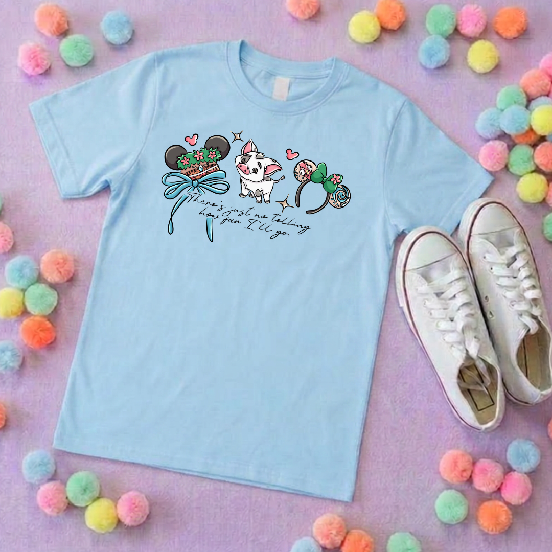 Moana and Friends Ears, Polynesian Hotel Theme Inspired T-Shirts, Inspired Printed T-Shirt, Princess Movie, Princess- Adults & Kids Sizes - Cotton T-Shirt
