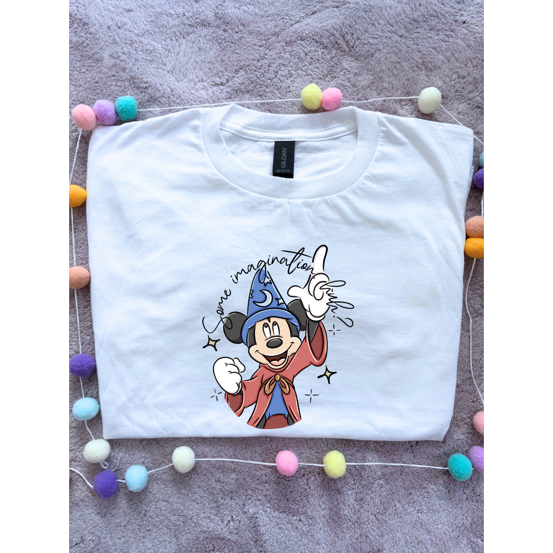 Magical Sorcerer, Some Imagination Printed T-Shirt, Florida, Orlando, Magical World - Adults & Kids Sizes