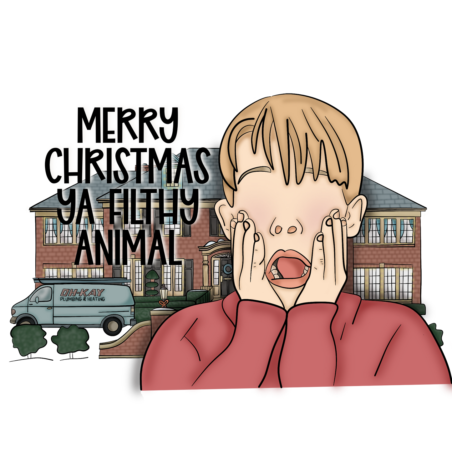 Christmas Home Alone Sweatshirt, Christmas Jumper, Christmas Outfits - Adults & Kids Sizes - Fleece Sweatshirt