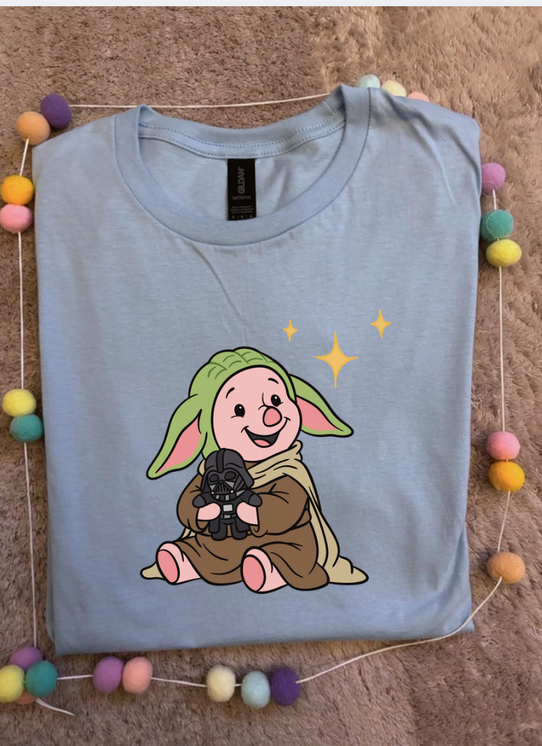 Galaxy Piglet Park Life T-Shirt, Ears, Florida, Orlando, Cruise Holidays T-Shirts, Holiday Outfits - Adults & Kids Sizes - Cotton T-Shirt