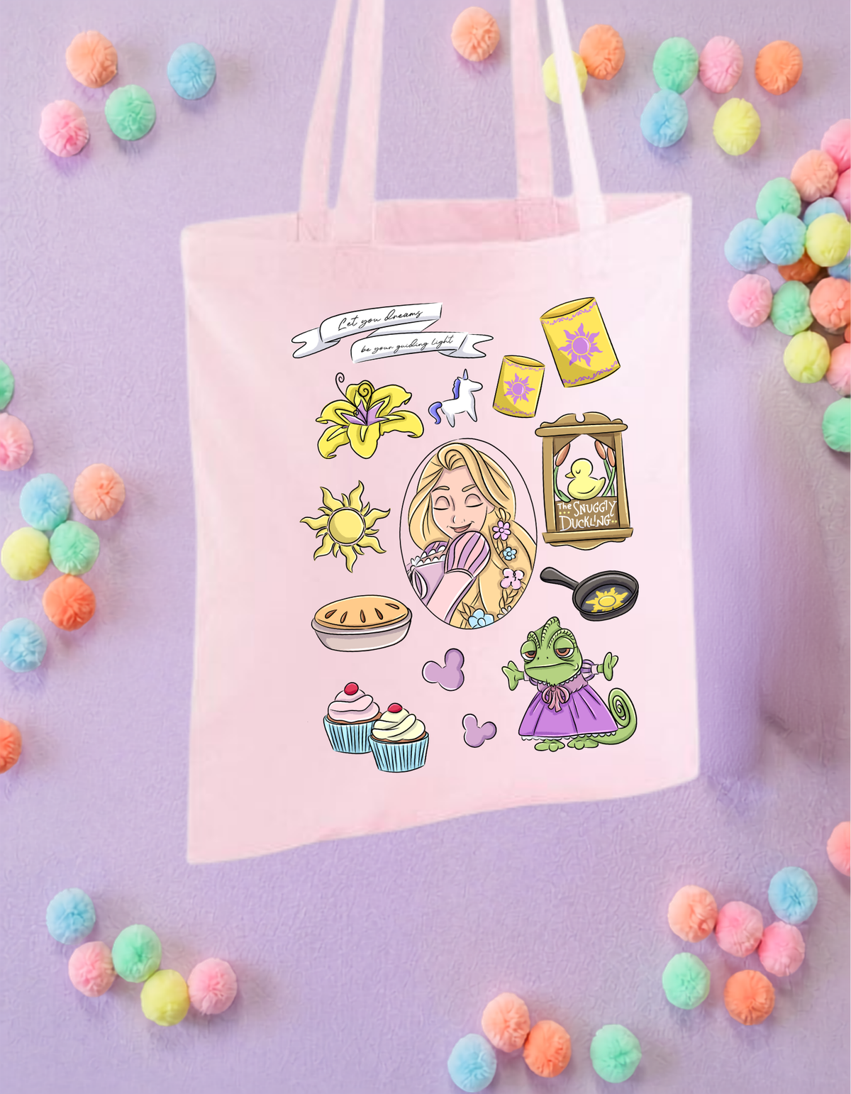 Tower Princess Tote Bags, Princess Theme Cotton Canvas Tote Bags, Printed Inspired Tote Bags, Shopper Bags