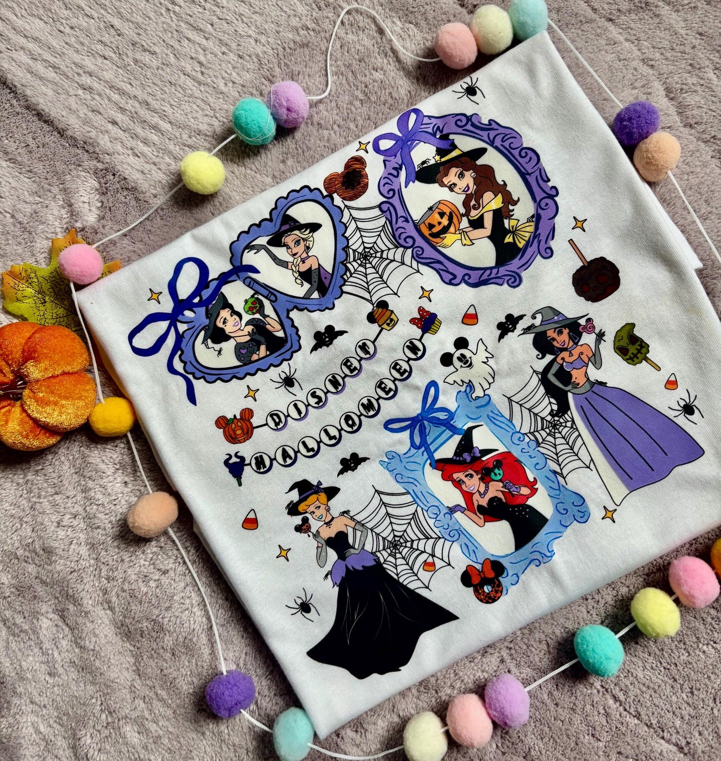 Spooky Princess Themed Halloween T-Shirt, Inspired Character T-Shirts - Adults & Kids Sizes - Cotton T-Shirt