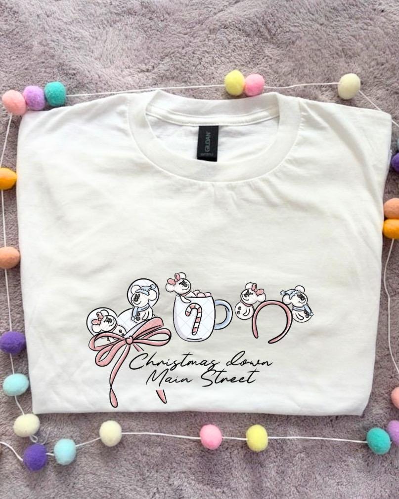 Christmas Mouse Snowman Ears T-Shirt, Ears, Florida, Orlando, Christmas T-Shirts, Christmas Outfits - Adults & Kids Sizes - Cotton T-Shirt