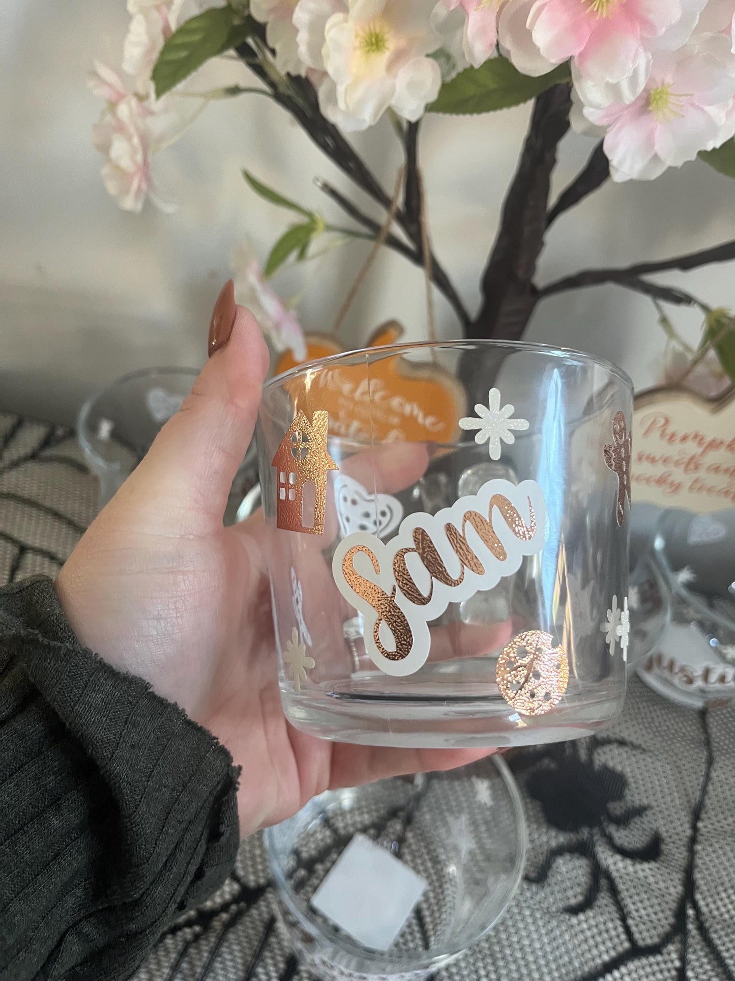 Personalised Glass Mug, Christmas Cookies Glass Mug, Christmas Decor, Christmas Cookies Decor, Glass Mugs