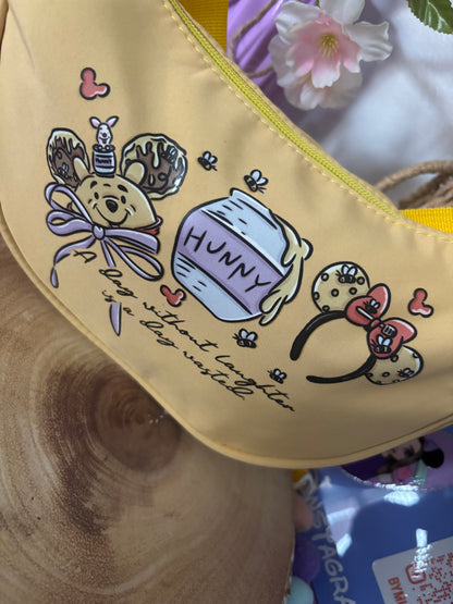 Winnie Honey Bear, Bum Bag, Printed Inspired Crossbody Bags, Ears Bags, Florida, Orlando, Paris, Nautical Theme Crossbody Bag