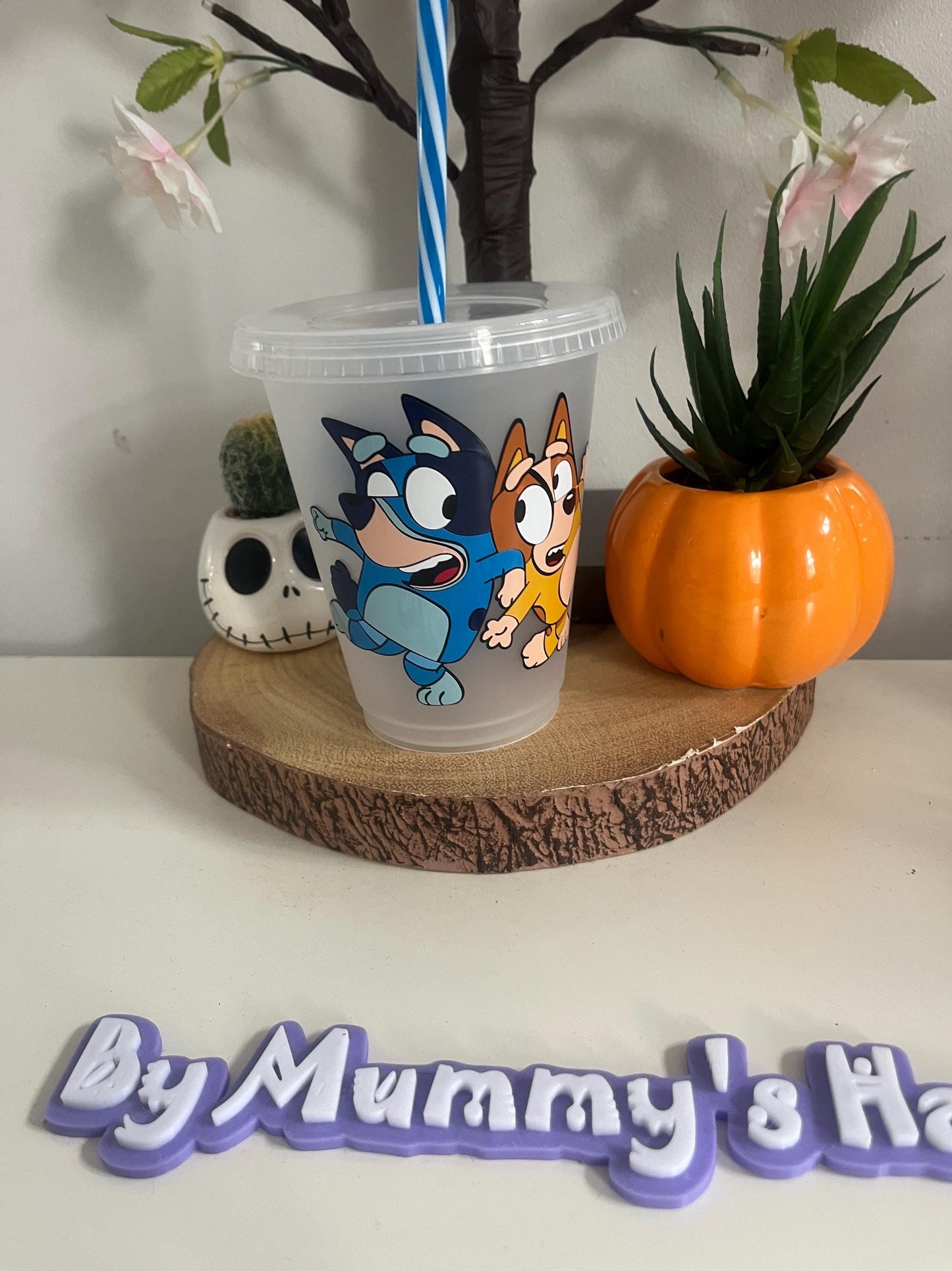 Personalised Cold Cups, Bluey 16oz Cold Cup Tumbler, Colour Changing Cold Cups, Bluey Bingo Decor, Bluey, Kids TV
