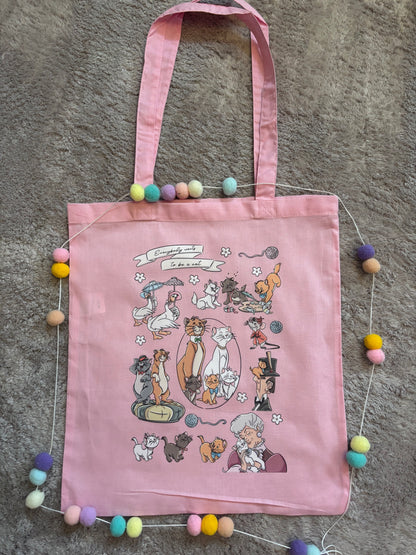 French Kitties, Aristo Cats Tote Bags, Cotton Canvas Tote Bags, Printed Inspired Tote Bags, Shopper Bags