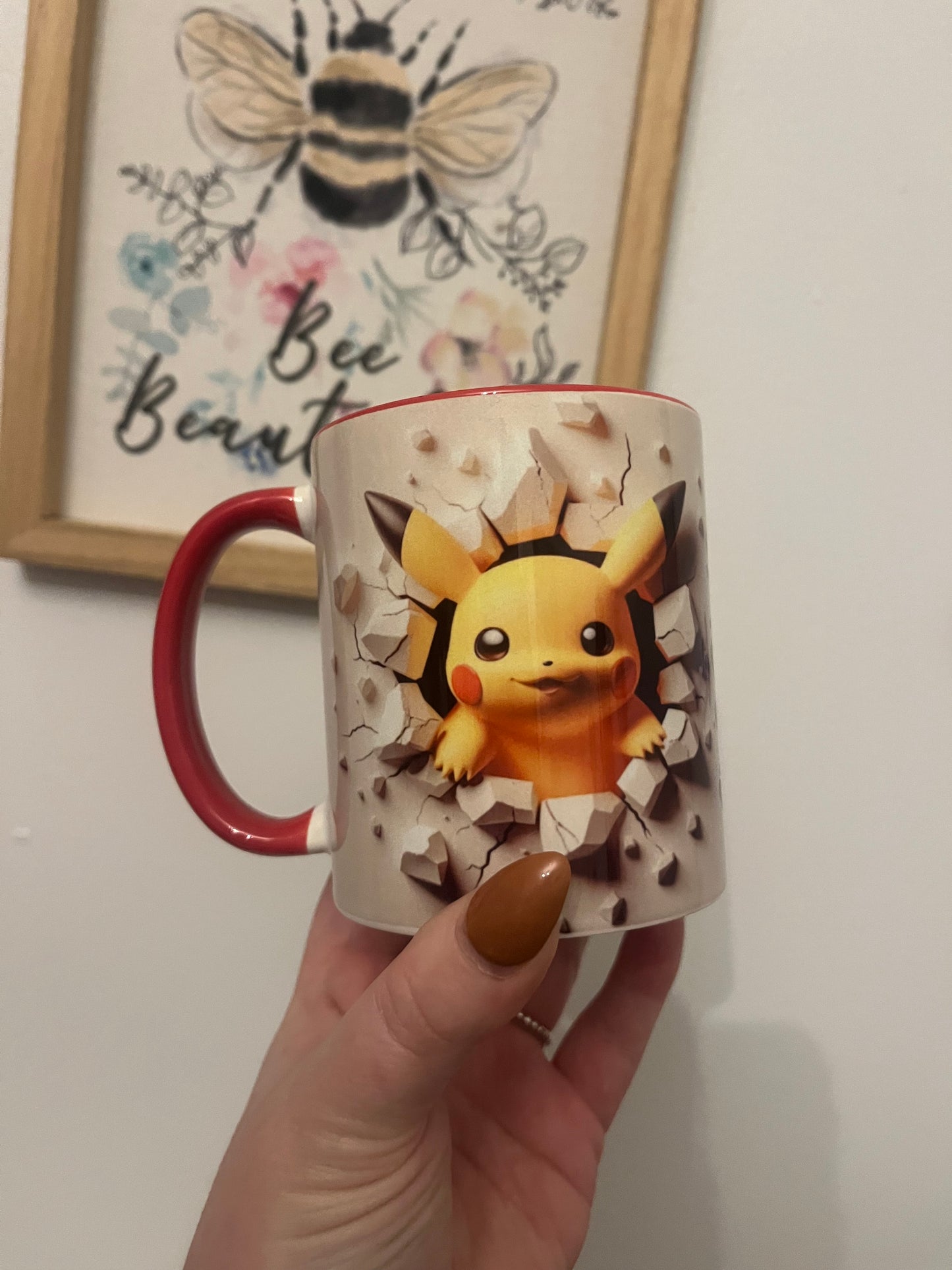 Personalised Kids Pokémon Character Mug, Smash Design with your name, Drinkware