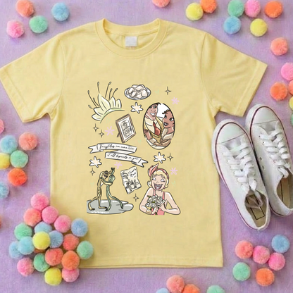 Bayou Frog Princess Full Art Inspired Printed T-Shirt, Princess Movie, Mouse Ears, Princess- Adults & Kids Sizes - Cotton T-Shirt