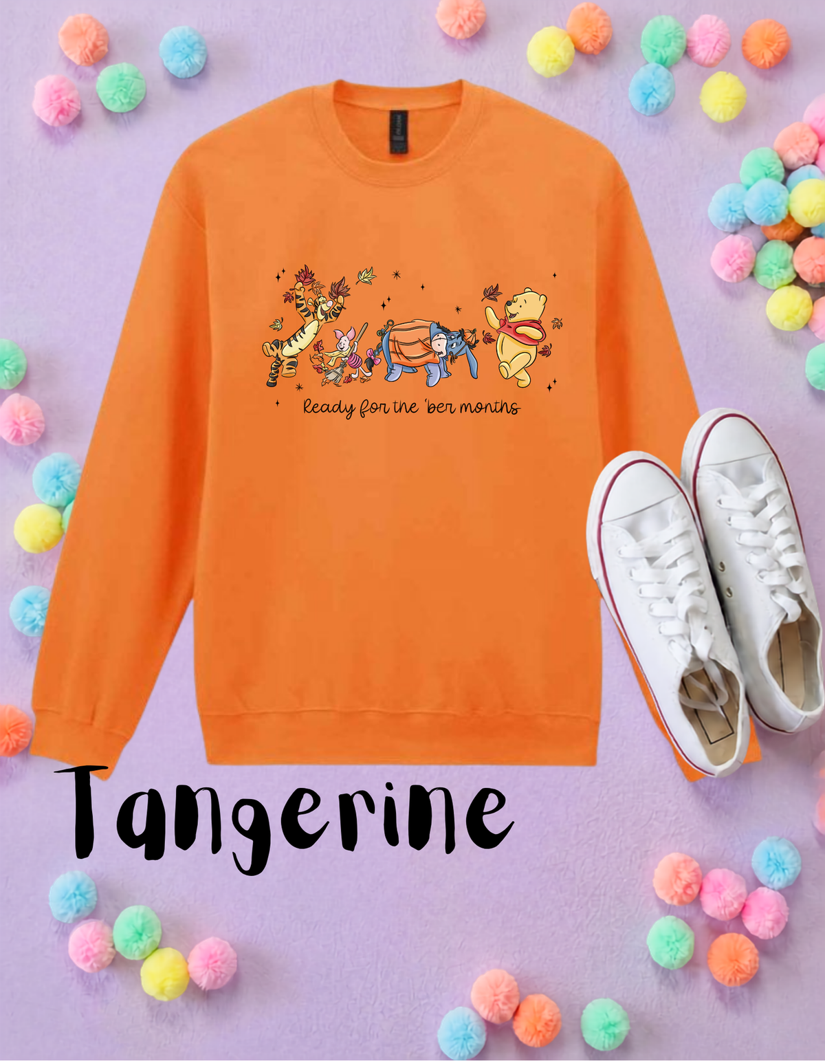 Pooh 'Ber Months Sweatshirt, Ears, Florida, Orlando, Jumper, Halloween Outfits, - Adults & Kids Sizes - Cotton Sweatshirt