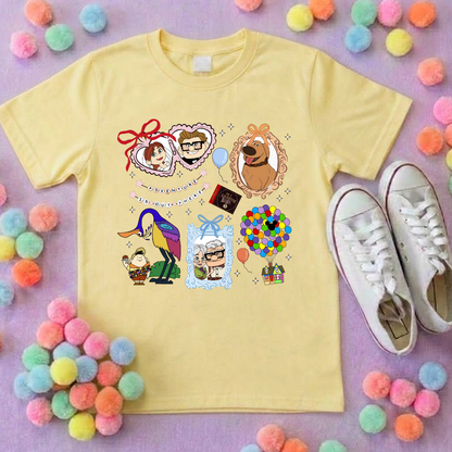 Up House Inspired Printed T-Shirt, Florida, Orlando, Ellie and Karl, Kevin, Dug - Adults & Kids Sizes - Cotton T-Shirt