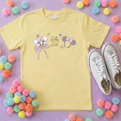 Magical Girlie Duck Bow Printed T-Shirt, Florida, Orlando, Magical World - Adults & Kids Sizes
