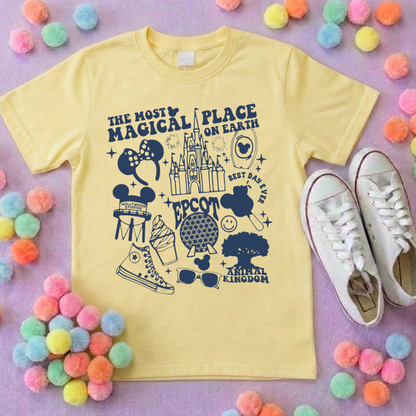 Happiest Place, Park Life T-Shirt, Ears, Florida, Orlando, Cruise Holidays T-Shirts, Holiday Outfits - Adults & Kids Sizes - Cotton T-Shirt