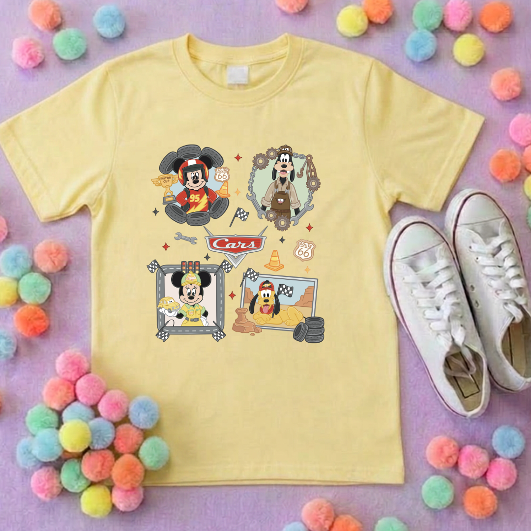 Cars Mouse Besties Park Life T-Shirt, Ears, Florida, Orlando, Cruise Holidays T-Shirts, Holiday Outfits - Adults & Kids Sizes - Cotton T-Shirt