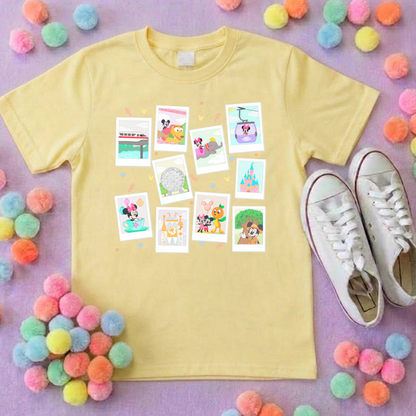 Polaroids at the Park Life T-Shirt, Ears, Florida, Orlando, Cruise Holidays T-Shirts, Holiday Outfits - Adults & Kids Sizes - Cotton T-Shirt