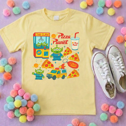 Planet Pizza Park Life T-Shirt, Ears, Florida, Orlando, Cruise Holidays T-Shirts, Holiday Outfits - Adults & Kids Sizes - Cotton T-Shirt