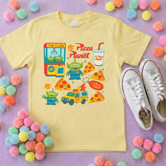 Planet Pizza Park Life T-Shirt, Ears, Florida, Orlando, Cruise Holidays T-Shirts, Holiday Outfits - Adults & Kids Sizes - Cotton T-Shirt