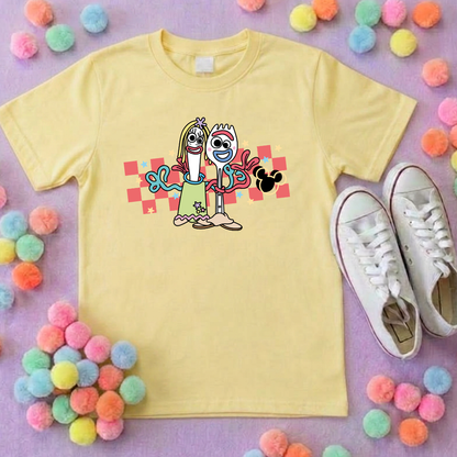 Toys Story Forky & Knifey Art Park Life T-Shirt, Ears, Florida, Orlando, Cruise Holidays T-Shirts, Holiday Outfits - Adults & Kids Sizes - Cotton T-Shirt
