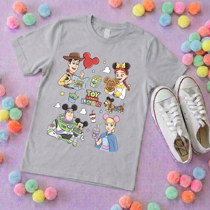 Toys Story Besties Full Art Park Life T-Shirt, Ears, Florida, Orlando, Cruise Holidays T-Shirts, Holiday Outfits - Adults & Kids Sizes - Cotton T-Shirt