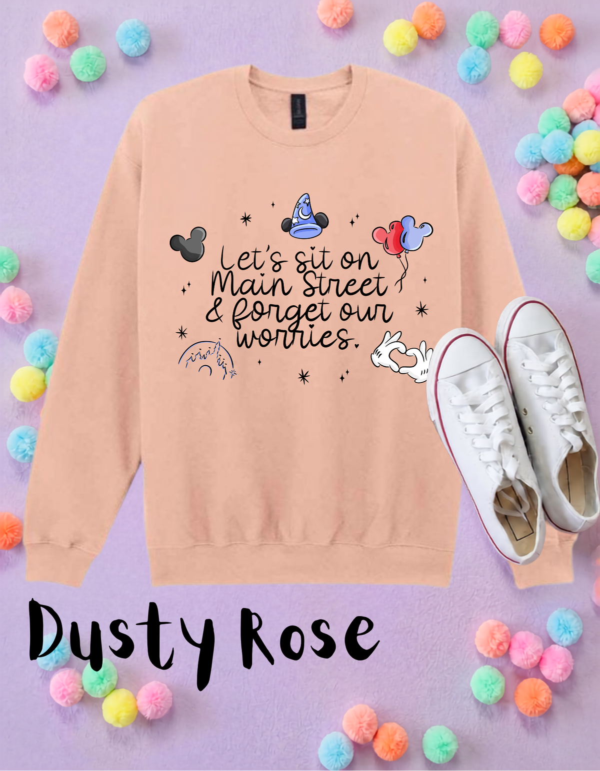 Mainstreet Sweatshirt, Ears, Florida, Orlando, Jumper, Cozy Outfits, - Adults & Kids Sizes - Cotton Sweatshirt