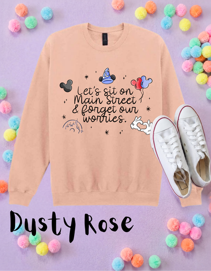 Mainstreet Sweatshirt, Ears, Florida, Orlando, Jumper, Cozy Outfits, - Adults & Kids Sizes - Cotton Sweatshirt