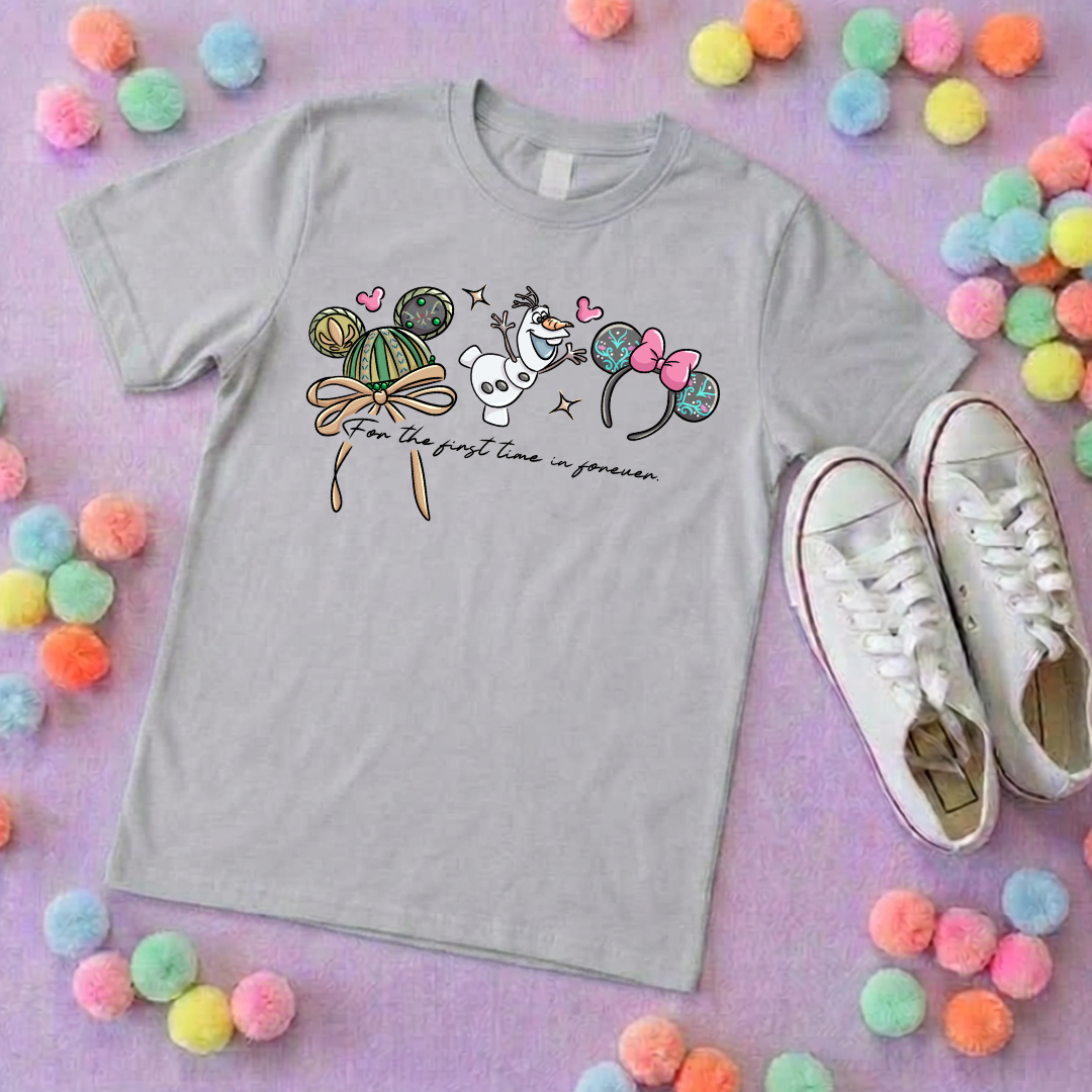 Frozen Sisters  Inspired Printed T-Shirt, Norwegian Style, Happy Snowman, Olaf, Bruni - Adults & Kids Sizes - Cotton T-Shirt