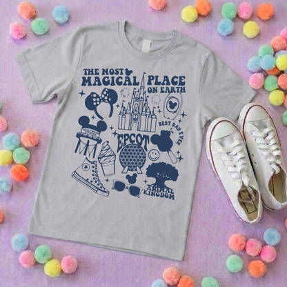 Happiest Place, Park Life T-Shirt, Ears, Florida, Orlando, Cruise Holidays T-Shirts, Holiday Outfits - Adults & Kids Sizes - Cotton T-Shirt
