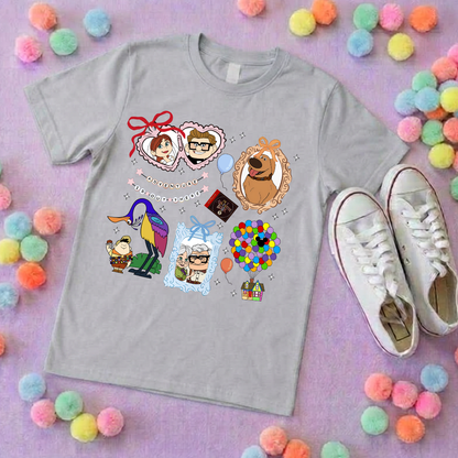Up House Inspired Printed T-Shirt, Florida, Orlando, Ellie and Karl, Kevin, Dug - Adults & Kids Sizes - Cotton T-Shirt