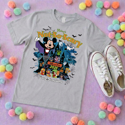Not So Scary World Inspired Printed Sand T-Shirt, Florida, Orlando, Halloween T-Shirts, Halloween Outfits - Adults & Kids Sizes - Cotton T-Shirt