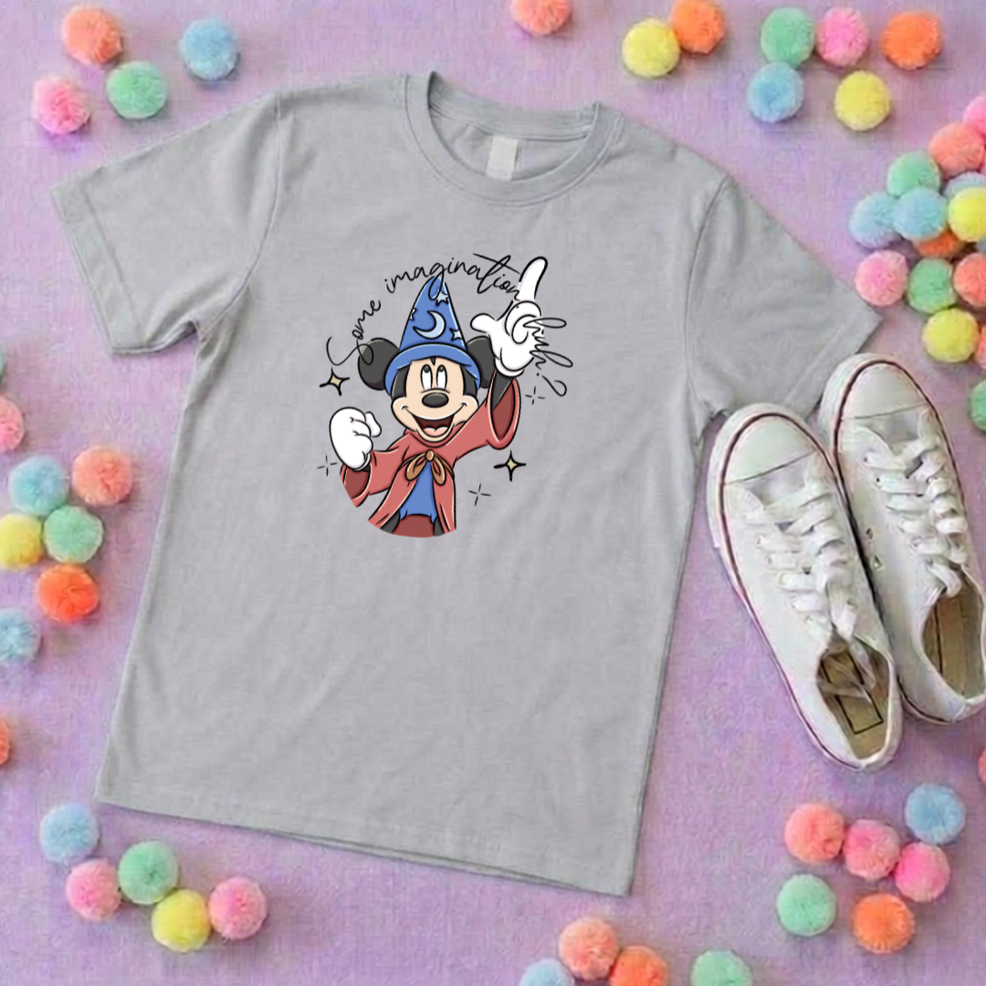 Magical Sorcerer, Some Imagination Printed T-Shirt, Florida, Orlando, Magical World - Adults & Kids Sizes