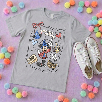 Magical Sorcerer, Full Art Printed T-Shirt, Florida, Orlando, Magical World - Adults & Kids Sizes