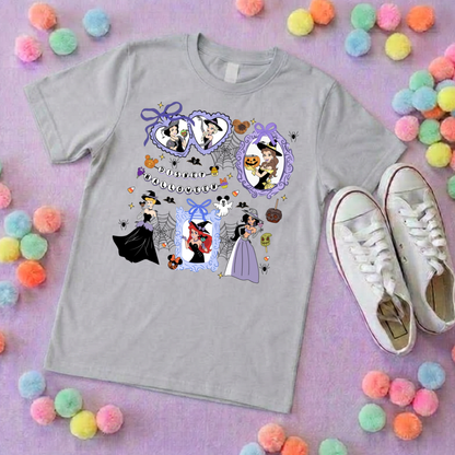 Spooky Princess Themed Halloween T-Shirt, Inspired Character T-Shirts - Adults & Kids Sizes - Cotton T-Shirt