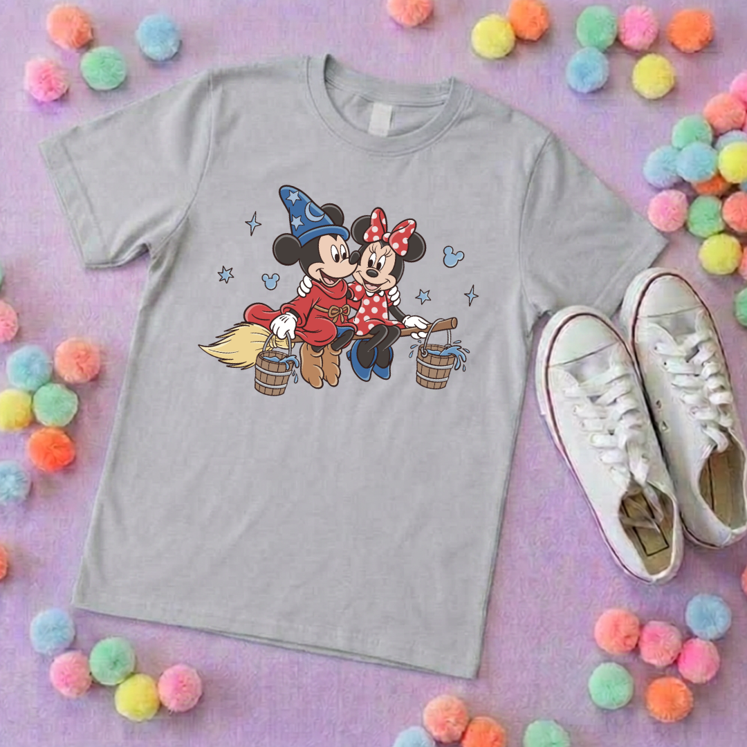 Magical Sorcerer and Minnie T-Shirt, Florida, Orlando, Magical World - Adults & Kids Sizes