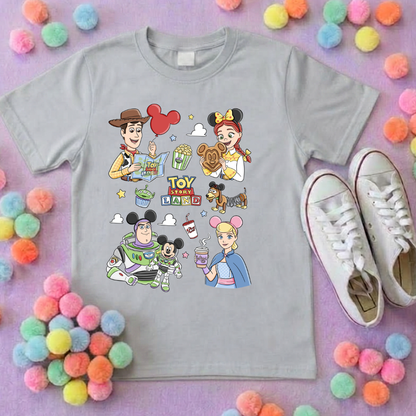 Toys Story Besties Full Art Park Life T-Shirt, Ears, Florida, Orlando, Cruise Holidays T-Shirts, Holiday Outfits - Adults & Kids Sizes - Cotton T-Shirt