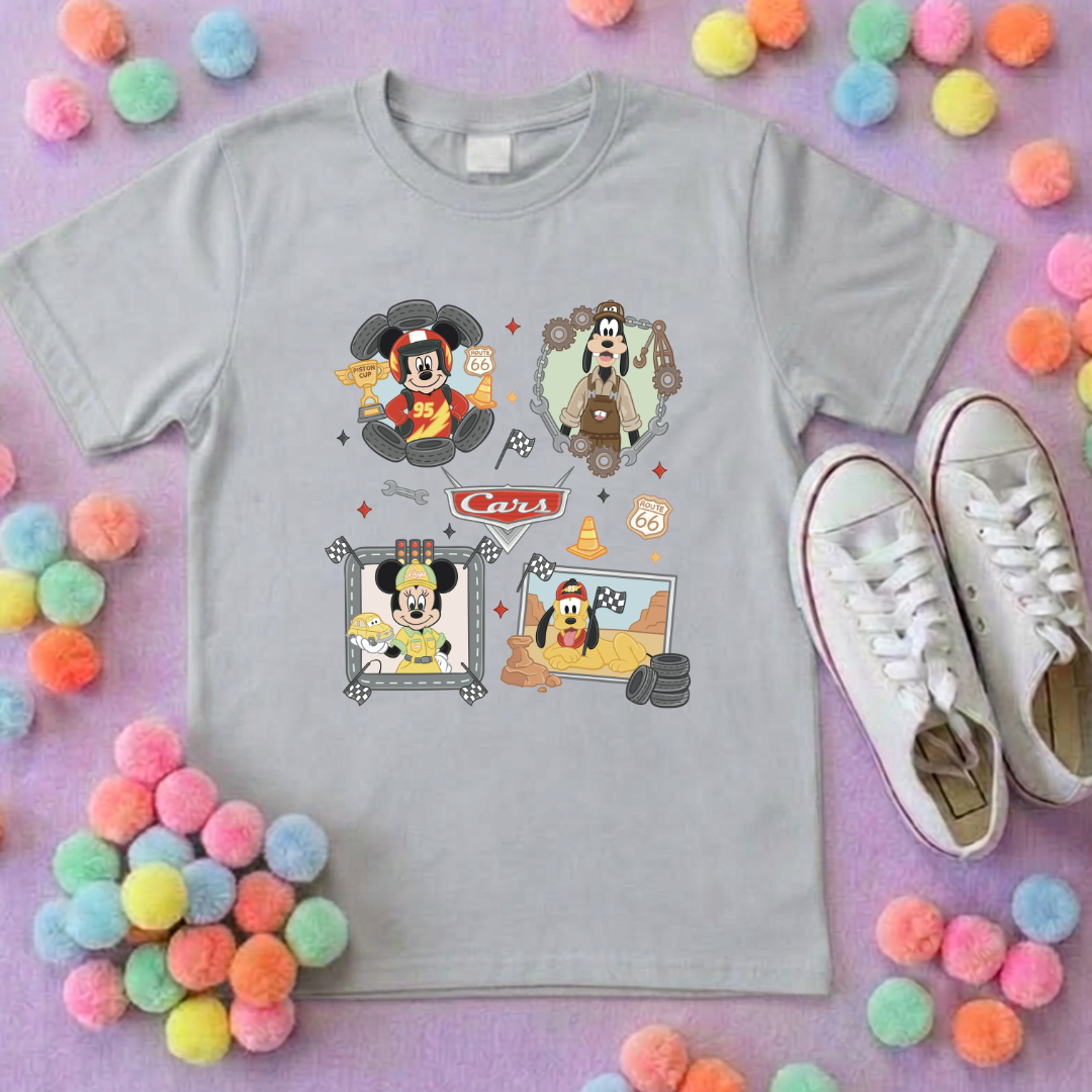Cars Mouse Besties Park Life T-Shirt, Ears, Florida, Orlando, Cruise Holidays T-Shirts, Holiday Outfits - Adults & Kids Sizes - Cotton T-Shirt