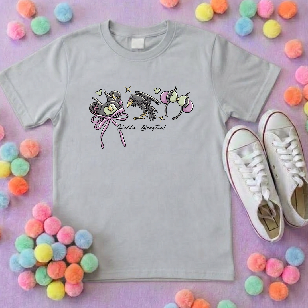 Villain Inspired Printed T-Shirt, Under the Sea, Hello Beastie, De-vil, Villains Theme - Adults & Kids Sizes - Cotton T-Shirt